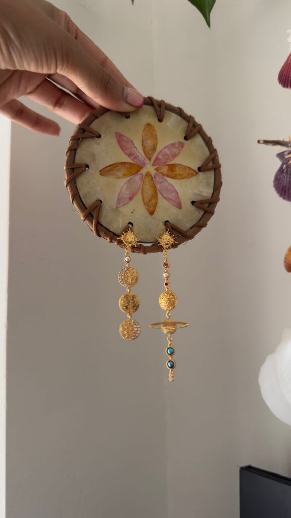 Solar System Earrings | 20K Gold Plated | Annjueri