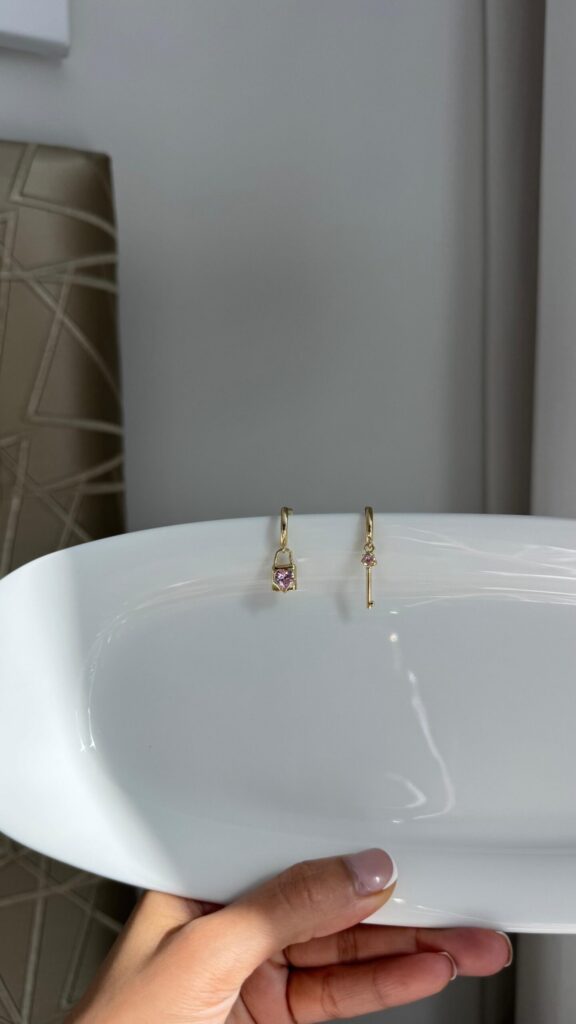 Lock and Key Earrings | 18K Gold Plated | Annjueri