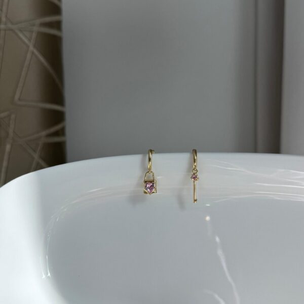 Lock and Key Earrings | 18K Gold Plated | Annjueri
