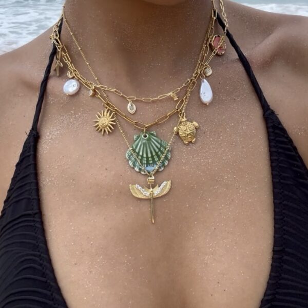 Tortoise and Shell Story Necklace