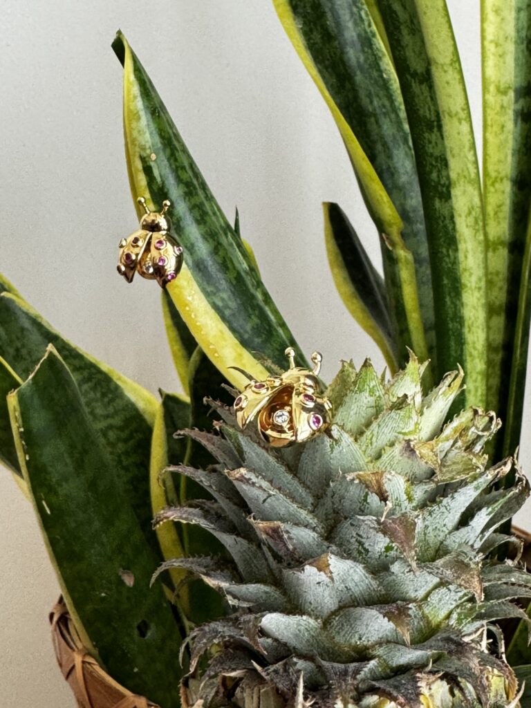 Coccinelle Ladybug Earrings | 18K Gold Plated | Annjueri
