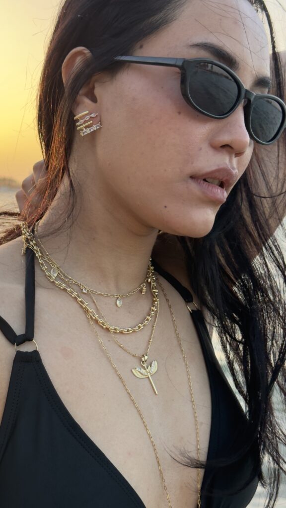 Cannes Crawler Earrings | 18K Gold Plated | Baguette Crystal Ear Climber