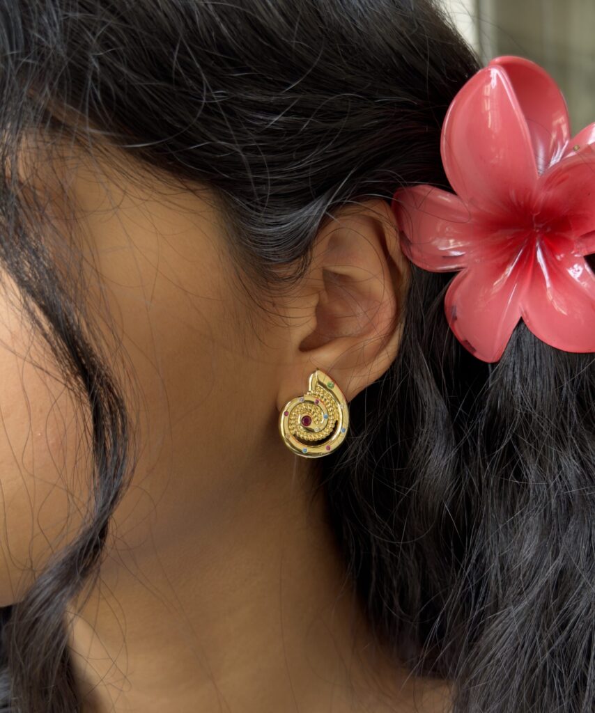 Prism Shell Earrings | 18K Gold Plated | Annjueri